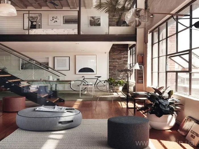 Гостиная в стиле лофт: Эстетика индустриального пространства