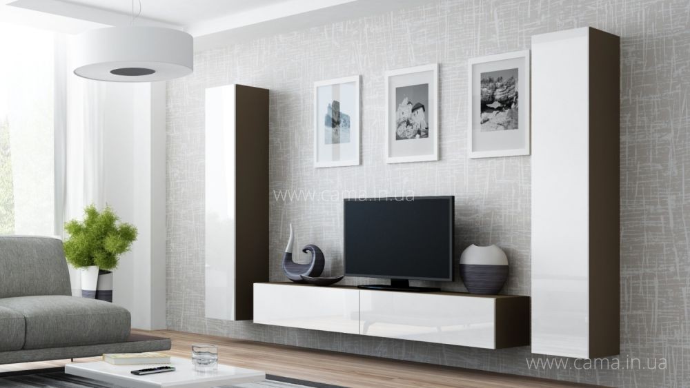 Гостиная Vigo 4 лате/белый глянец Гостиная Vigo 4 лате/белый глянец