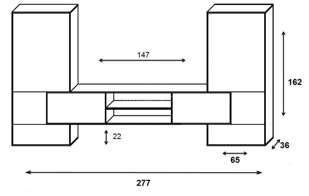 Гостиная Tori белый глянец / дуб сонома Гостиная Tori белый глянец / дуб сонома