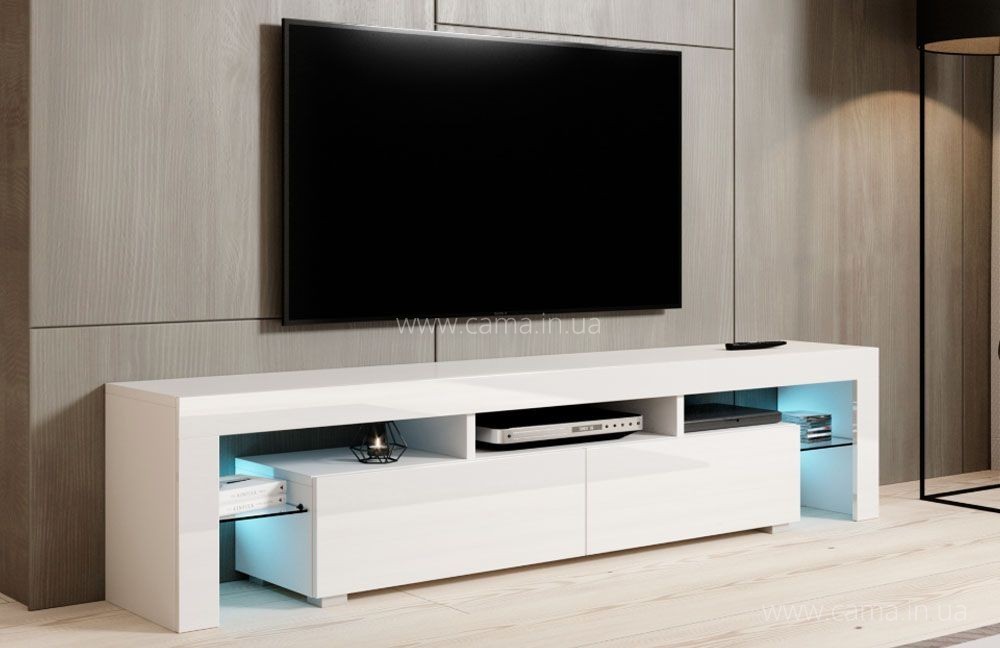 Тумба ТВ Toro 200 белый/белый глянец Тумба ТВ Toro 200 белый/белый глянец