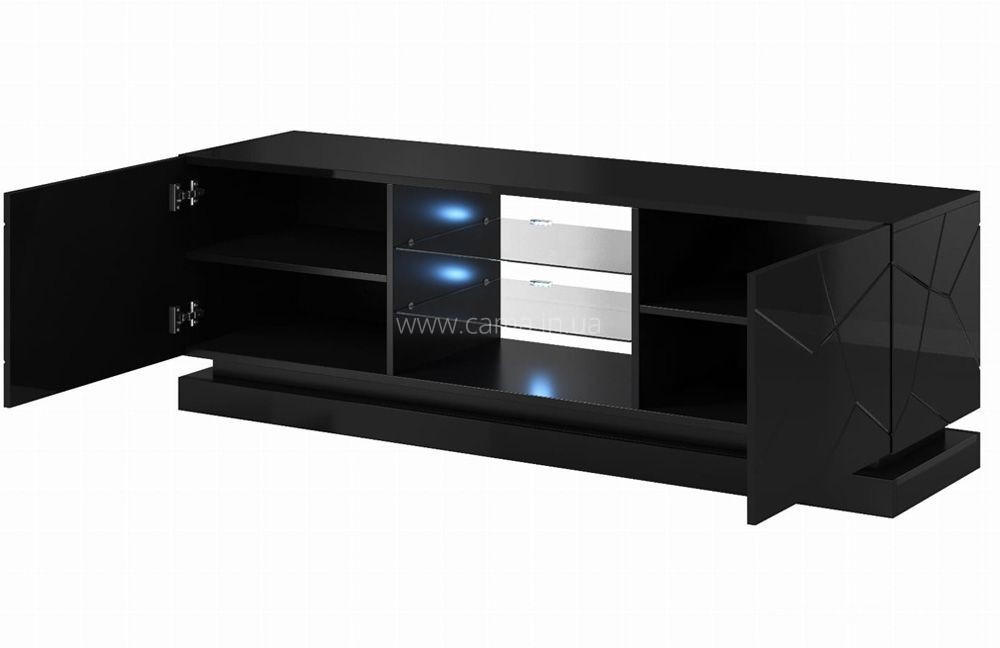 Тумба ТВ QIU 160см - Черный глянец Тумба ТВ QIU 160см - Черный глянец