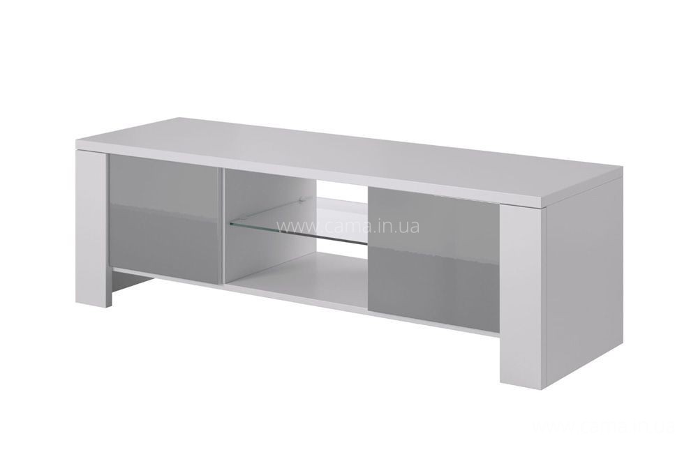 Тумба ТВ West 130см - Белый/серый глянец Тумба ТВ West 130см - Белый/серый глянец