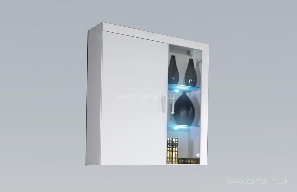 Витрина навесная Samba белый глянец Витрина навесная Samba белый глянец