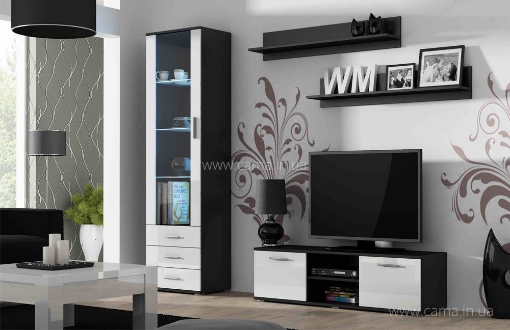 Гостиная Soho 7 черный/белый глянец Гостиная Soho 7 черный/белый глянец