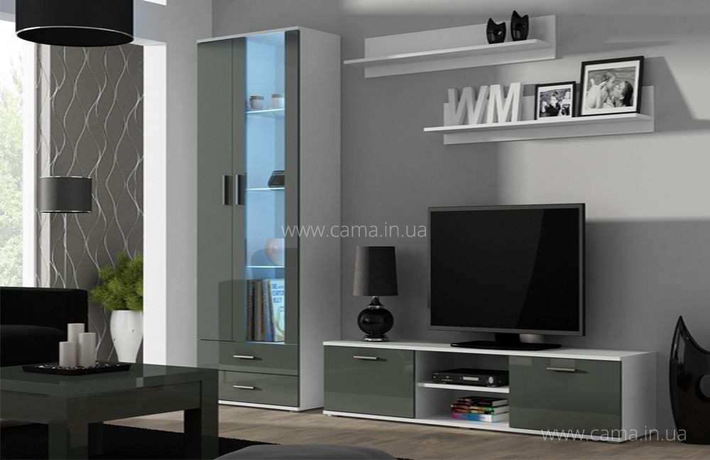 Гостиная Soho 8 белый/серый глянец Гостиная Soho 8 белый/серый глянец