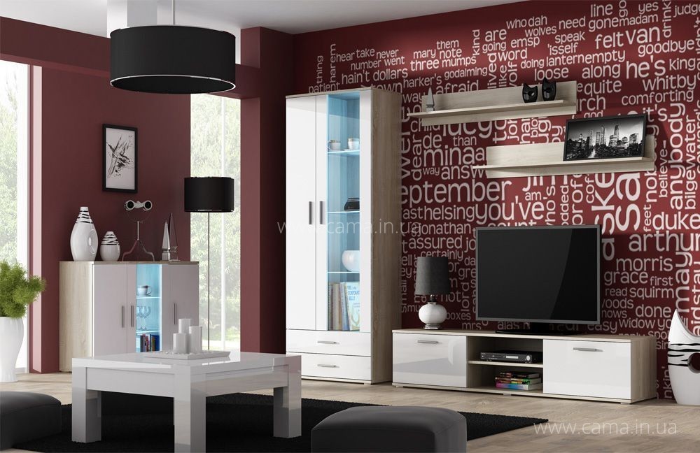 Гостиная Soho 9 дуб сонома/белый глянец Гостиная Soho 9 дуб сонома/белый глянец