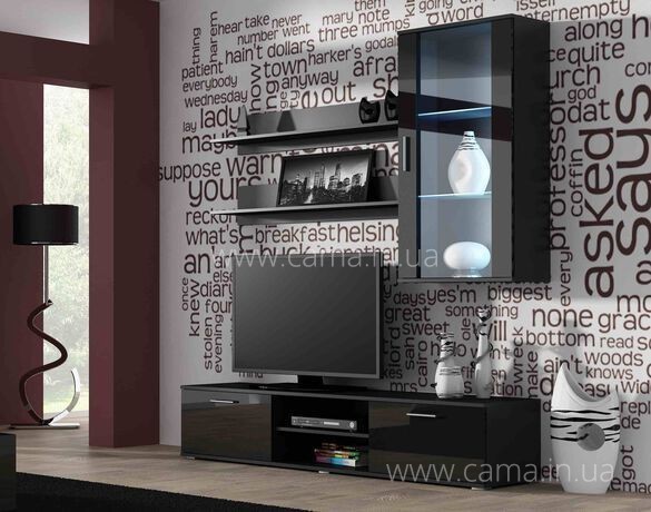 Гостиная Soho 5 черный/черный глянец Гостиная Soho 5 черный/черный глянец