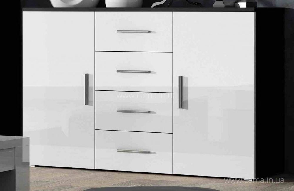 Комод Soho (Uni) черный/белый глянец Комод Soho (Uni) черный/белый глянец