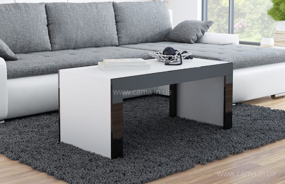 Стол журнальный TESS Белый/Черный 120 Стол журнальный TESS Белый/Черный 120