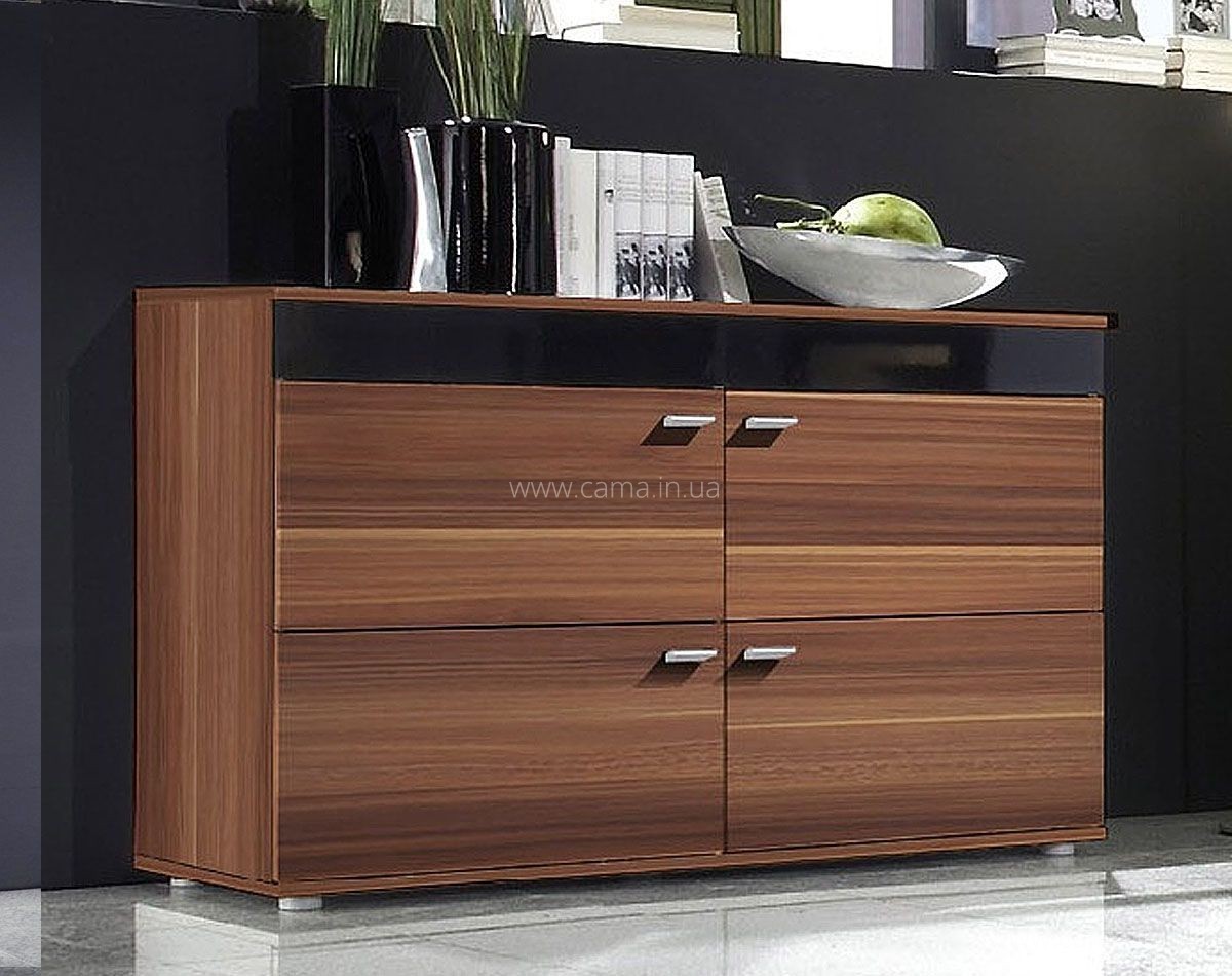 Комод Logo 2 слива/черный глянец Комод Logo 2 слива/черный глянец