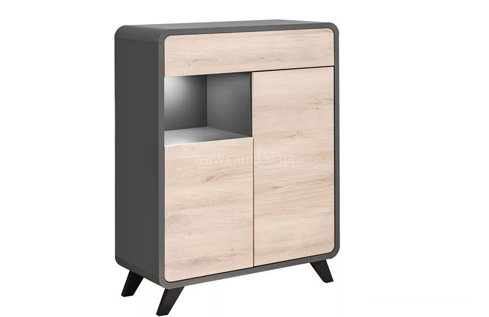 Витрина низкая ROUND Антрацит/Кронберг Витрина низкая ROUND Антрацит/Кронберг