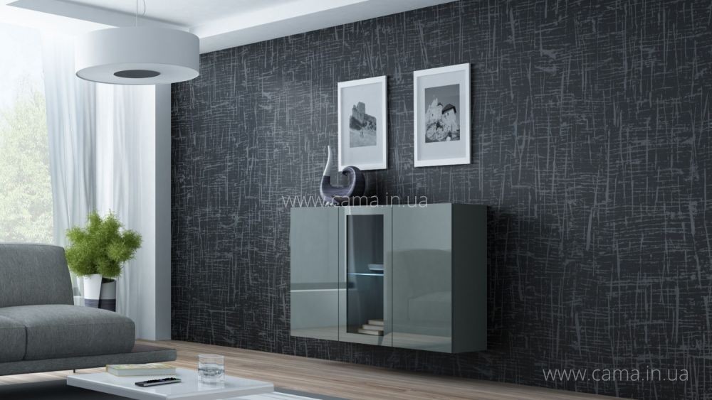 Комод Vigo 120 серый/ серый глянец Комод Vigo 120 серый/ серый глянец