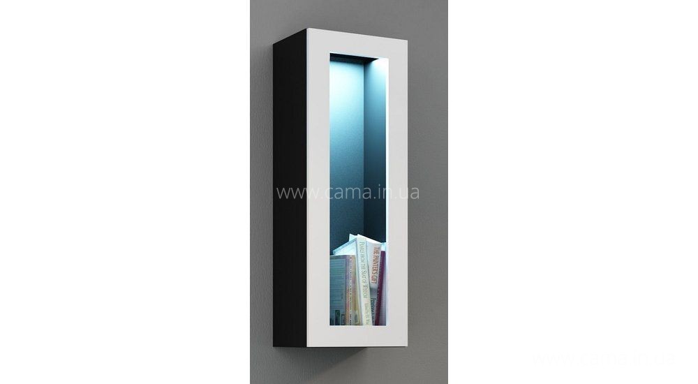 Витрина навесная Vigo 90 черный/белый глянец Витрина навесная Vigo 90 черный/белый глянец