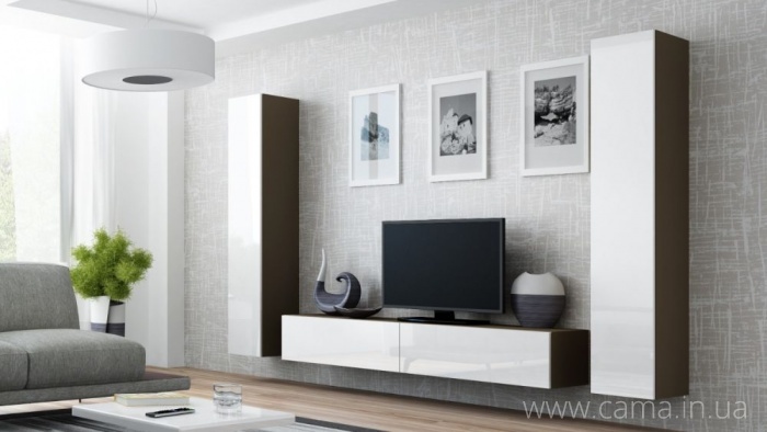 Гостиная Vigo 4 лате/белый глянец Гостиная Vigo 4 лате/белый глянец