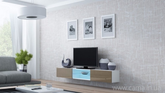 Комод Vigo Glass RTV 180 белый/латте глянец