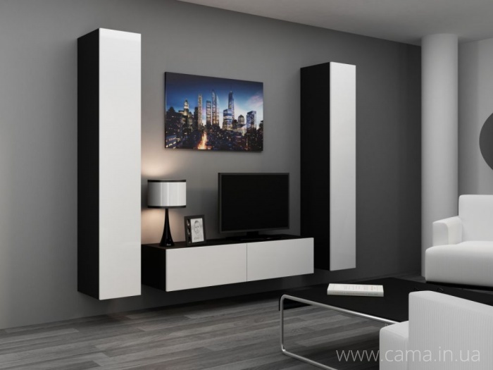 Гостиная Vigo 9 черный/белый глянец Гостиная Vigo 9 черный/белый глянец