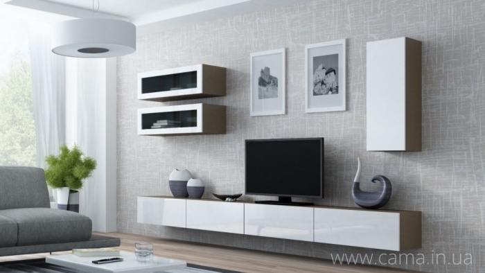 Гостиная Vigo 11 лате/белый глянец Гостиная Vigo 11 лате/белый глянец