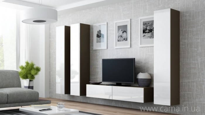 Гостиная Vigo 14 лате/белый глянец