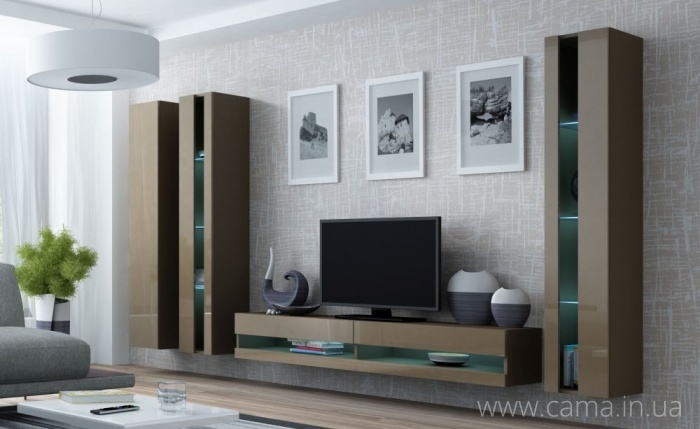 Гостиная Vigo New 6 латте/латте глянец