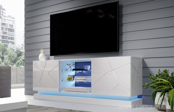 Тумба ТВ QIU 160см - Белый глянец Тумба ТВ QIU 160см - Белый глянец