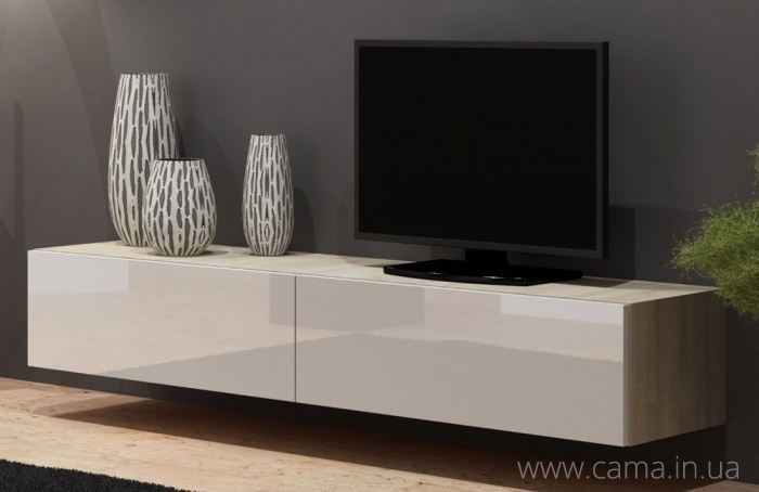 Тумба ТВ Vigo дуб сонома/белый глянец 180