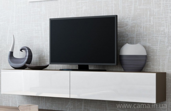 Тумба ТВ Vigo латте/белый глянец 180