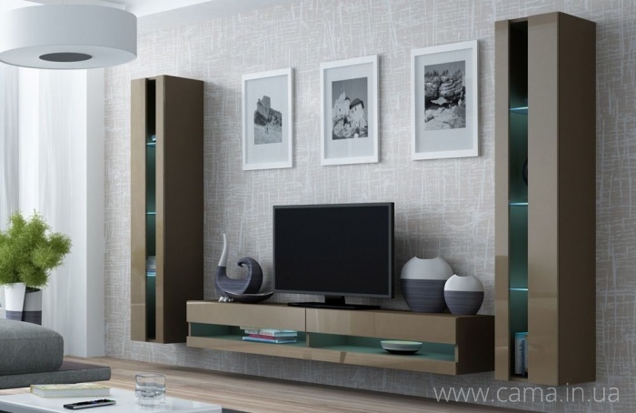 Гостиная Vigo New 3 латте/латте глянец