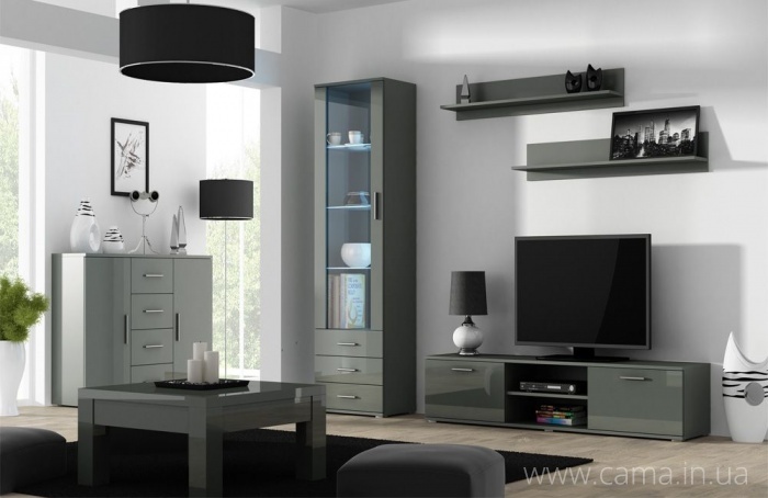 Гостиная Soho 2 серый/серый глянец