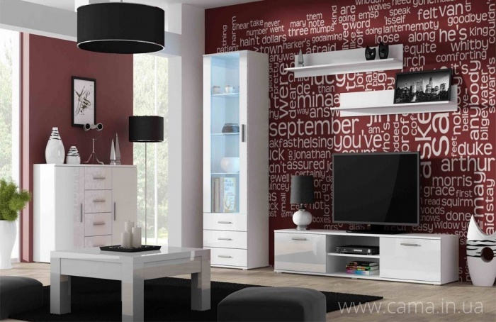 Гостиная Soho 2 белый/белый глянец