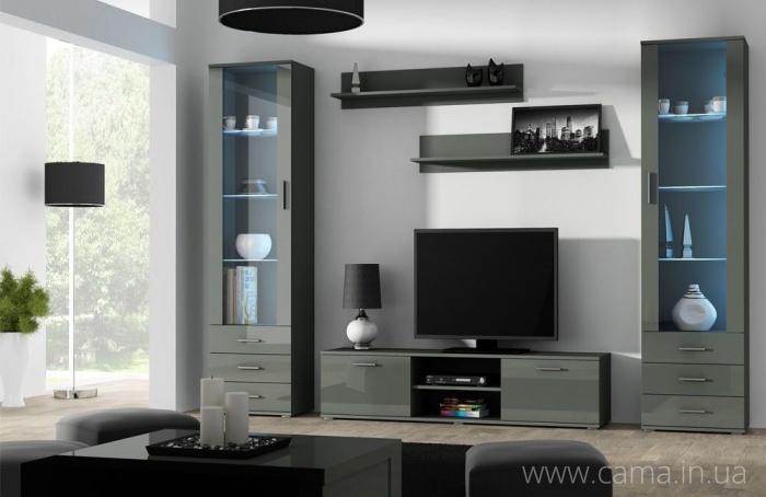 Гостиная Soho 4 серый/серый глянец