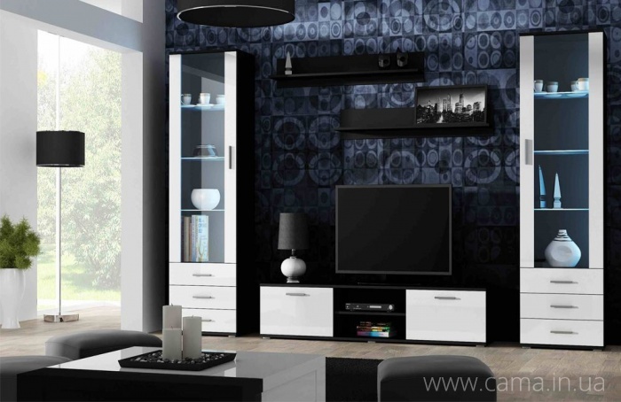 Гостиная Soho 4 черный/белый глянец