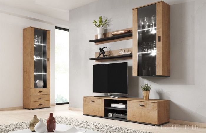 Гостиная Soho 6 дуб Лефкас/черный