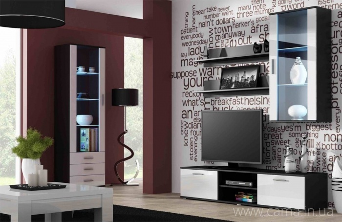 Гостиная Soho 6 черный/белый глянец