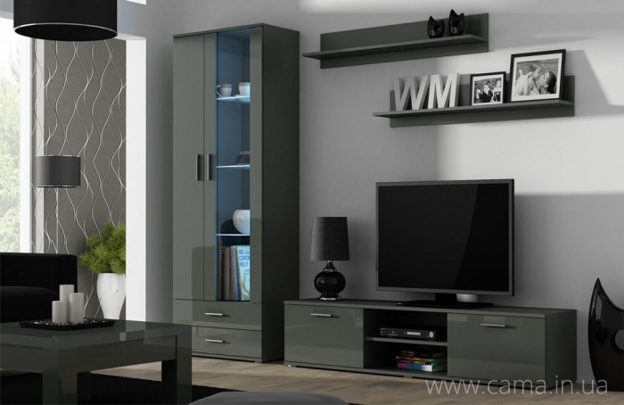 Гостиная Soho 8 серый/серый глянец