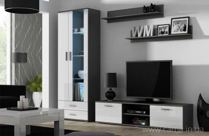 Гостиная Soho 8 серый/белый глянец Гостиная Soho 8 серый/белый глянец