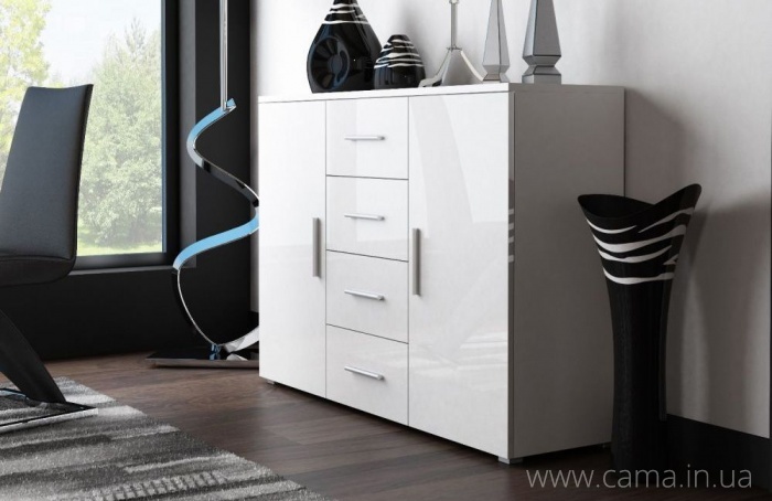 Комод Soho (Uni) белый/белый глянец