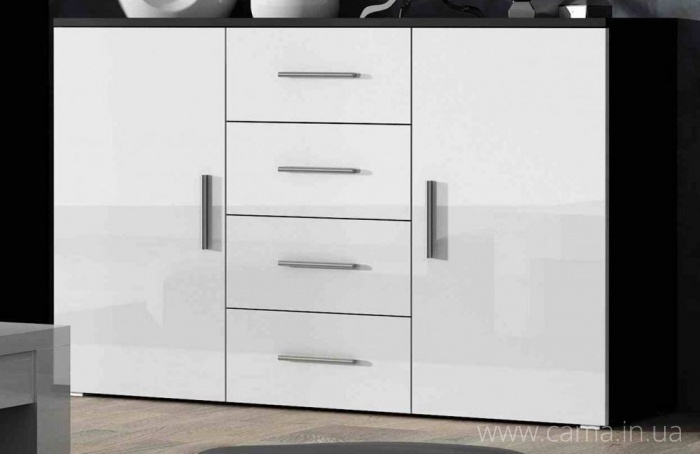 Комод Soho (Uni) черный/белый глянец