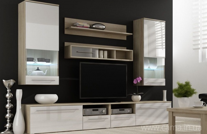 Гостиная Luna сонома/белый