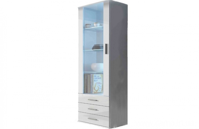 Витрина высокая Soho белый/белый глянец Витрина высокая Soho белый/белый глянец