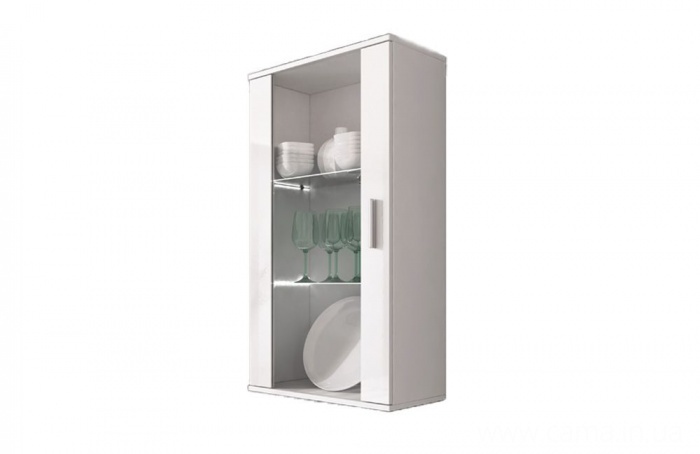 Витрина навесная Soho белый/белый глянец