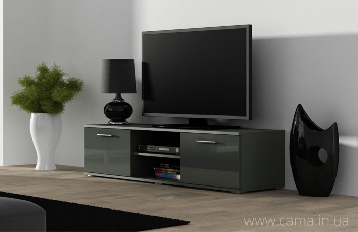 Тумба Тв Soho 140 серый/серый глянец