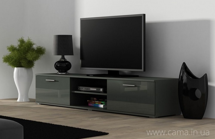 Тумба Тв Soho 180 серый/серый глянец