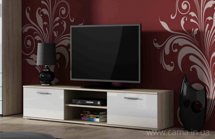 Тумба Тв Soho 180 дуб сонома/белый глянец