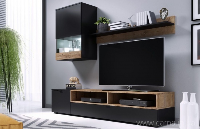 Гостиная Pat Черный/дуб Лефкас