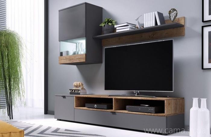 Гостиная Pat Серый/дуб Лефкас