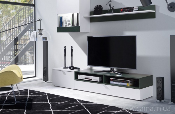 Гостиная Pat Белый/темно-зеленый