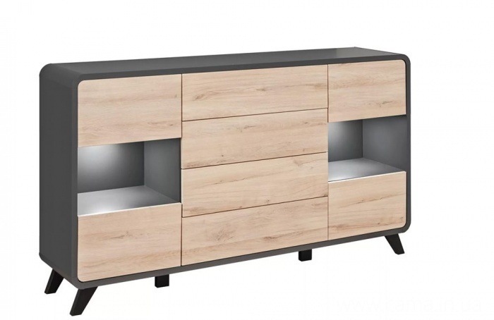 Комод ROUND Антрацит/Кронберг