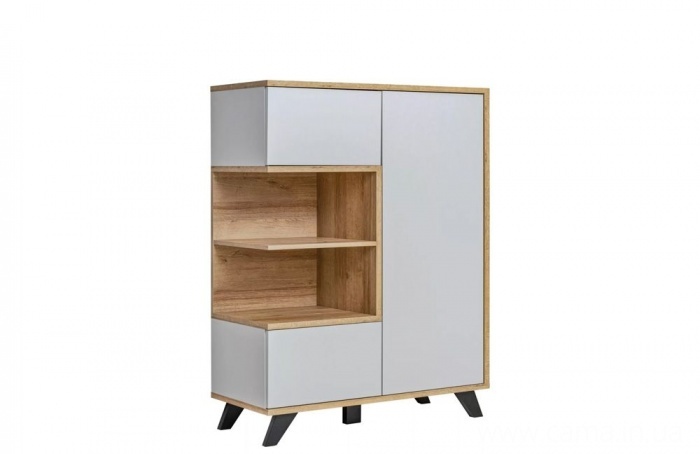 Витрина низкая BOGOTA Дуб ривьера/Жемчужно-серый