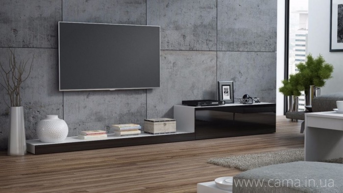 Тумба Rtv Life белый/черный глянец Тумба Rtv Life белый/черный глянец