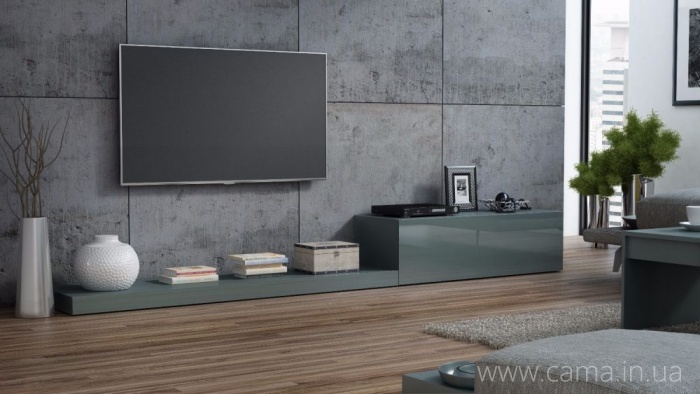 Тумба Rtv Life серый/серый глянец Тумба Rtv Life серый/серый глянец